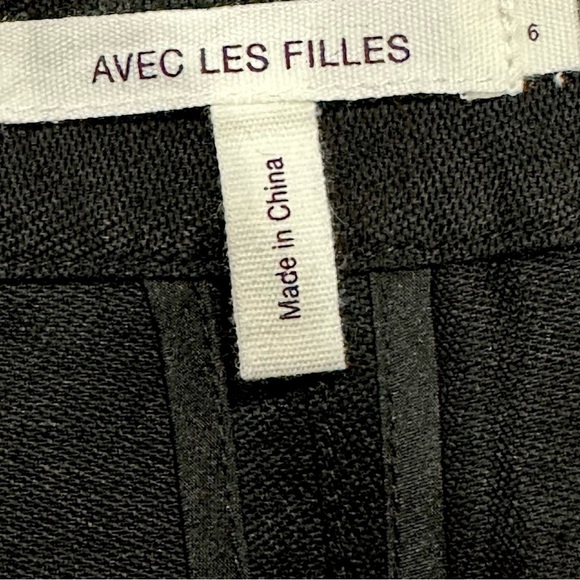 ππ AVEC LES FILLES Black Mini Skirt | Nautical Preppy Fall Silver Button, Size 6 - Picture 4 of 5